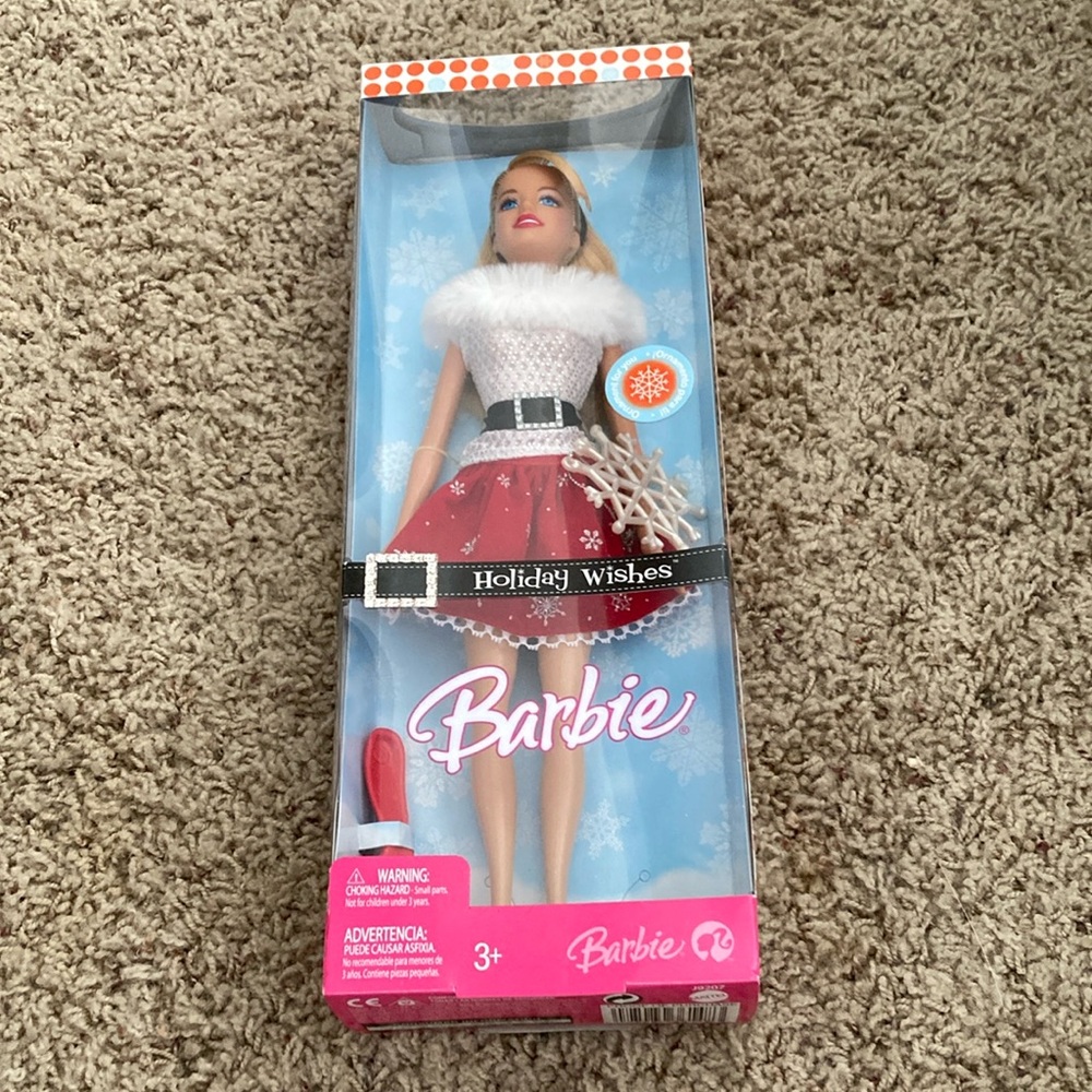 New Barbie Festive Cheer Doll in Red and White